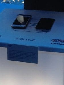 An Intel Wireless Charger installed in a DuPont tabletop