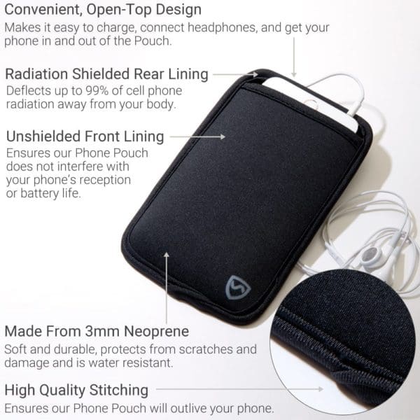 SYB Phone Pouch, Neoprene Cell Phone EMF Protection Sleeve