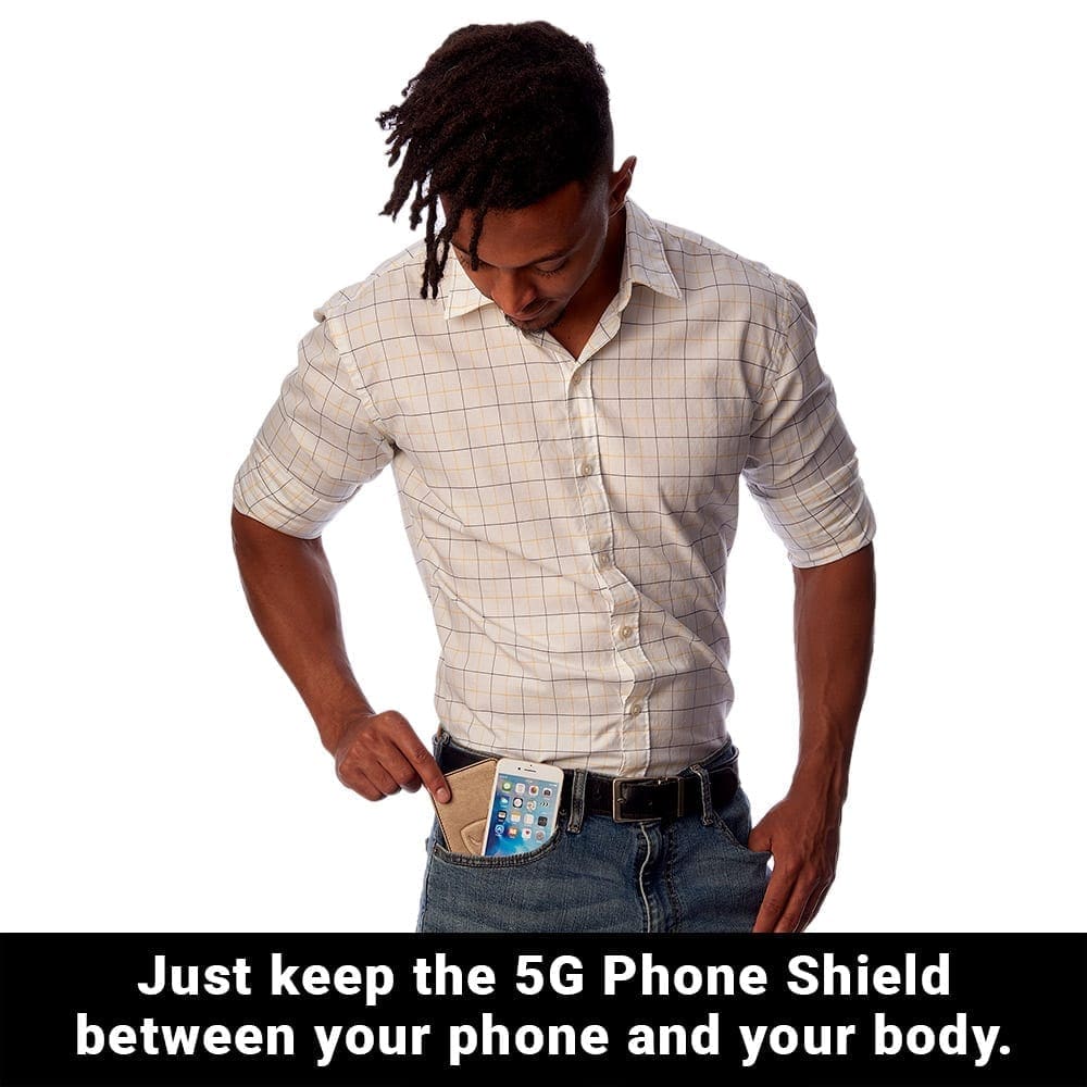 EMF blocking materials are used for the SYB 5G phone shield.