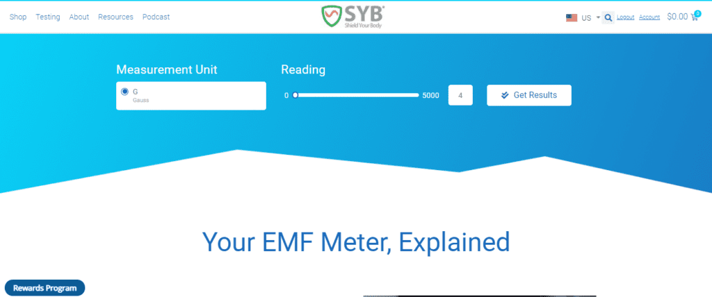 Health FX; EMF Meter Reading