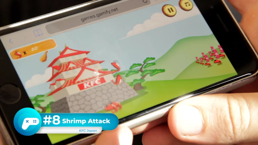 kfc shrimp attack game gamification 