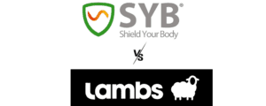 SYB and Lambs logos in a versus image