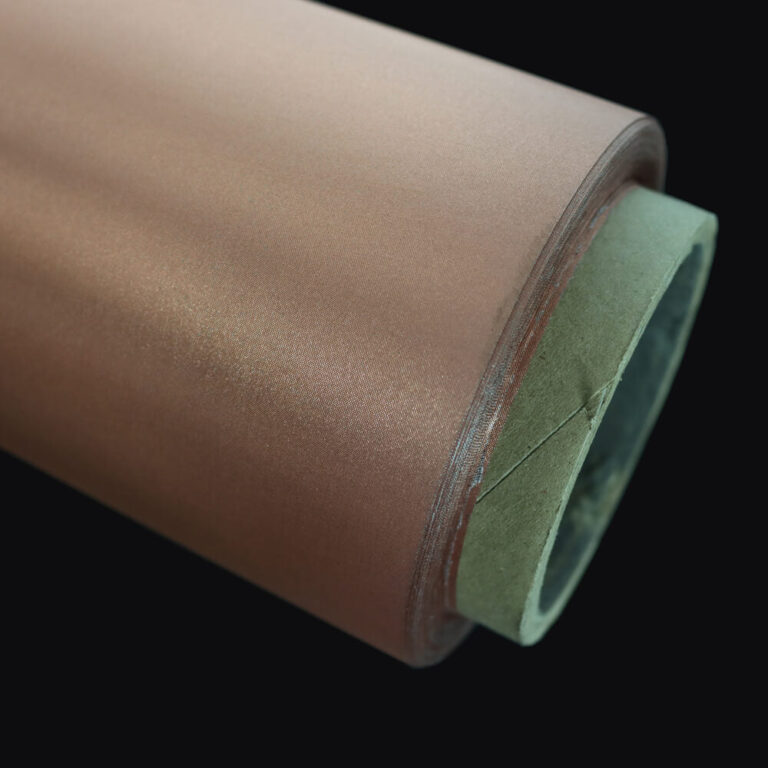 Copper taffeta EMF shielding fabric roll