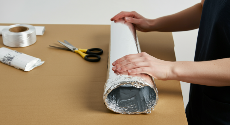 Wrapping with aluminum foil for EMF shielding