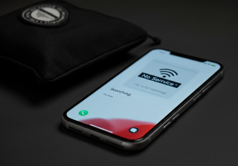 Phone showing no signal in Faraday pouch