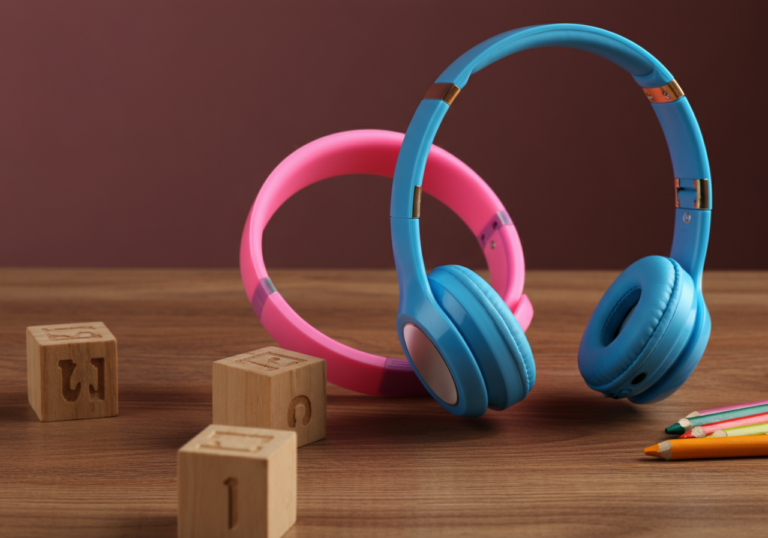 Child wearing wireless headphones - children may be more vulnerable to EMF