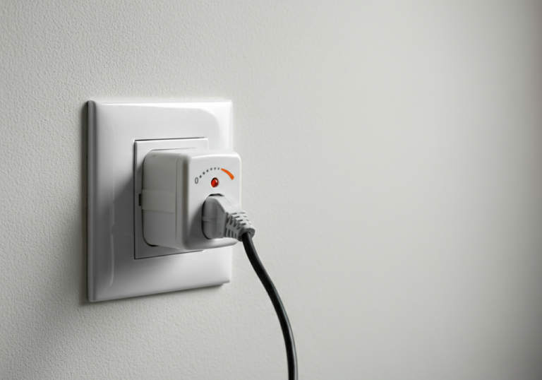 Dirty electricity filter plugged into wall outlet