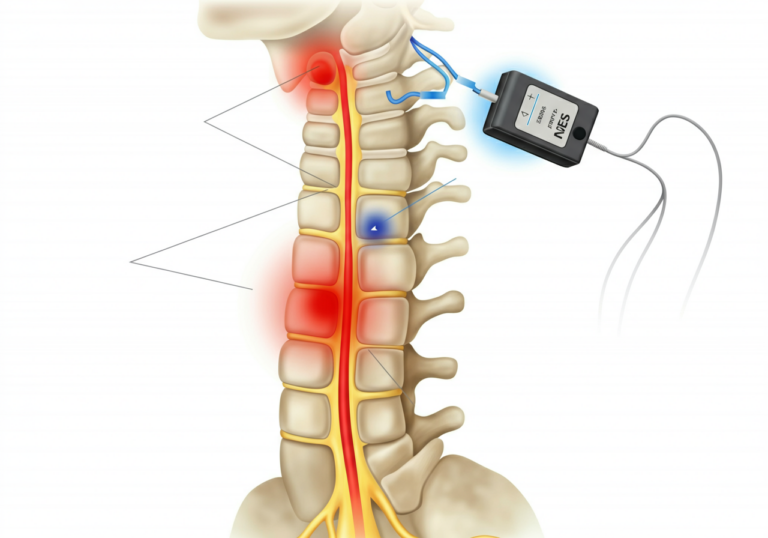 Gate control theory showing how TENS blocks pain signals