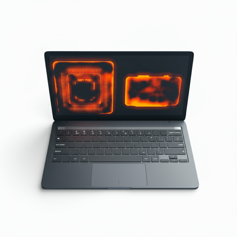 Laptop heat zones showing where processors and components generate the most heat