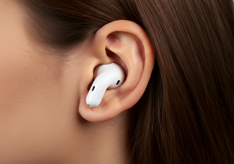 AirPods sit inside the ear canal, close to brain tissue