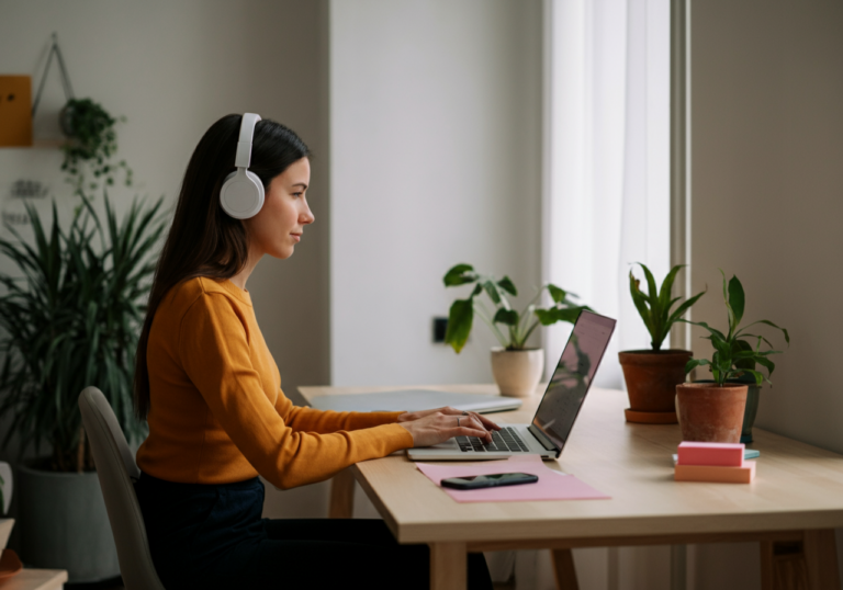 Remote workers often wear wireless headphones for hours daily