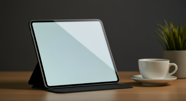 Person using screen before bed showing blue light exposure at night