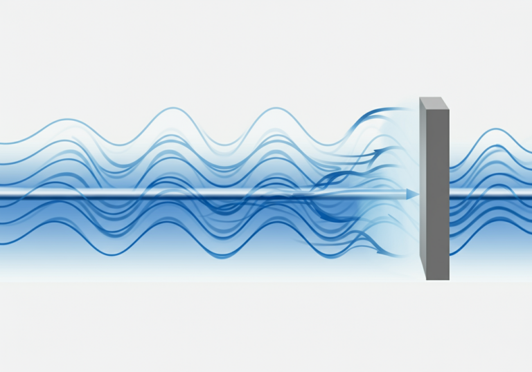 Visualization of RF radiation being deflected by conductive material