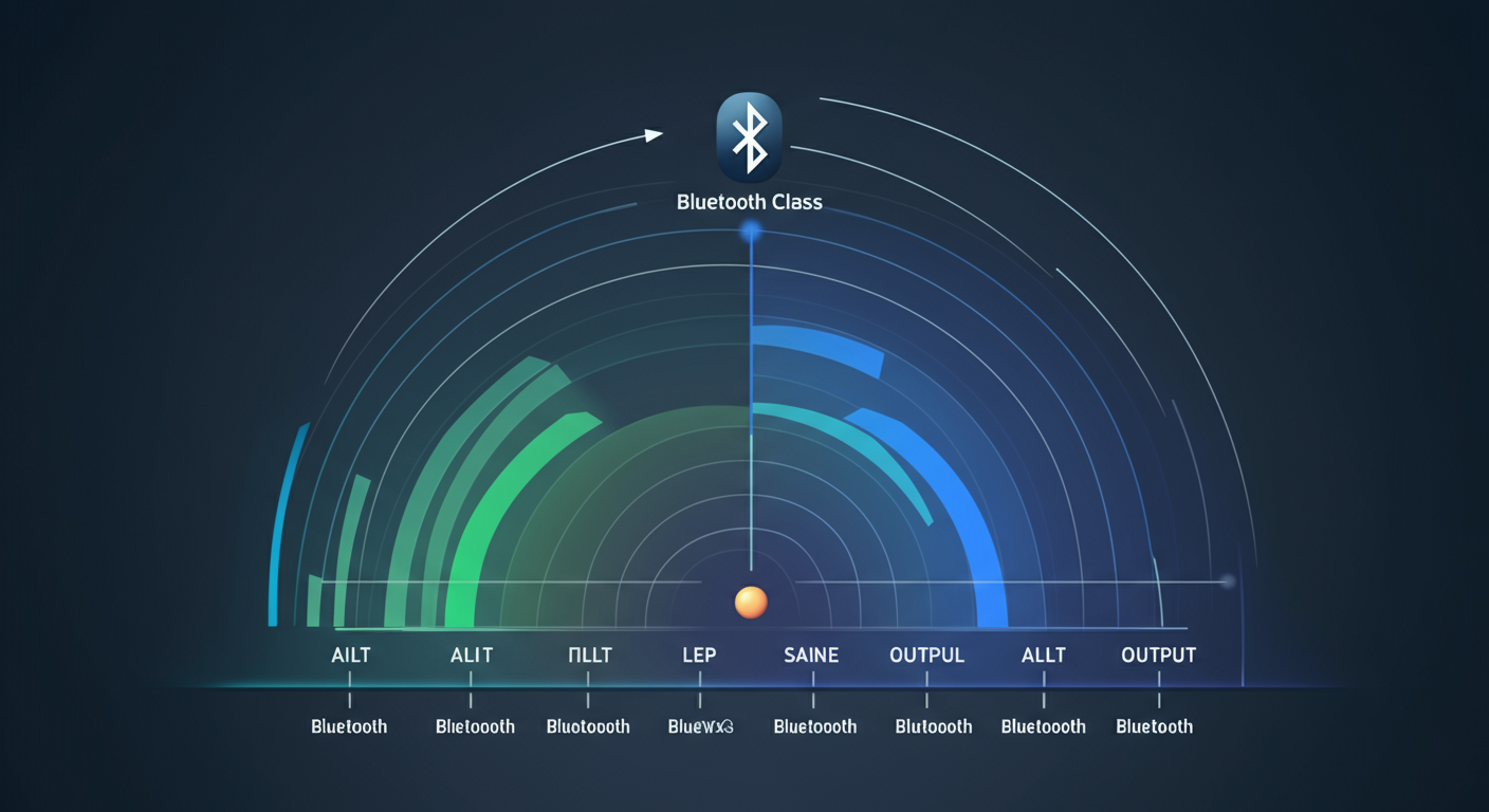 Bluetooth power classes and range comparison for different device types