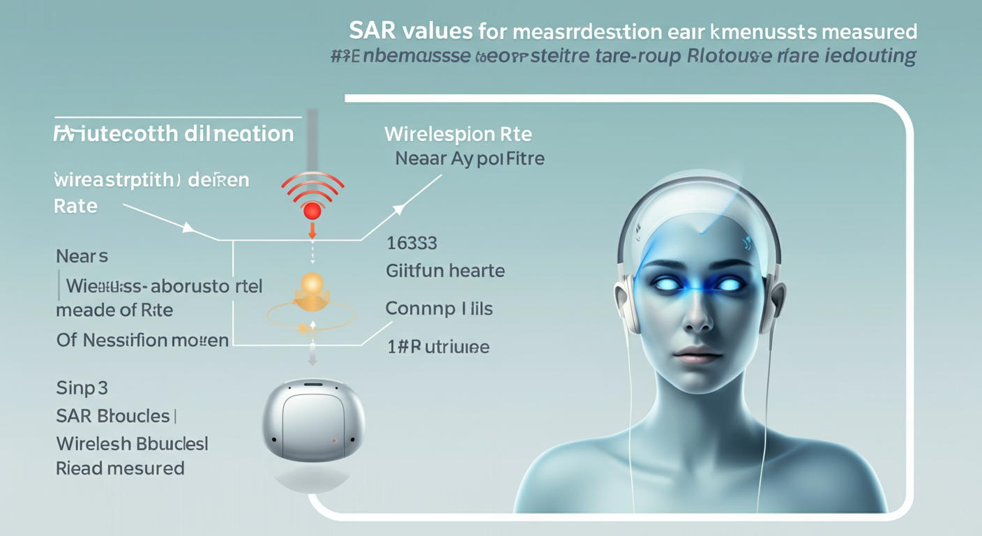 SAR value measurement for Bluetooth earbuds and headphones near the head