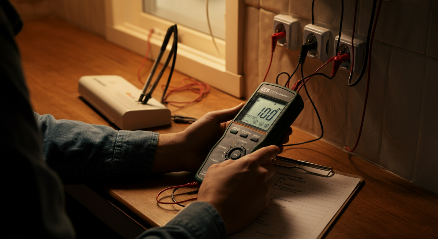 DIY home dirty electricity assessment using GS meter to test outlets