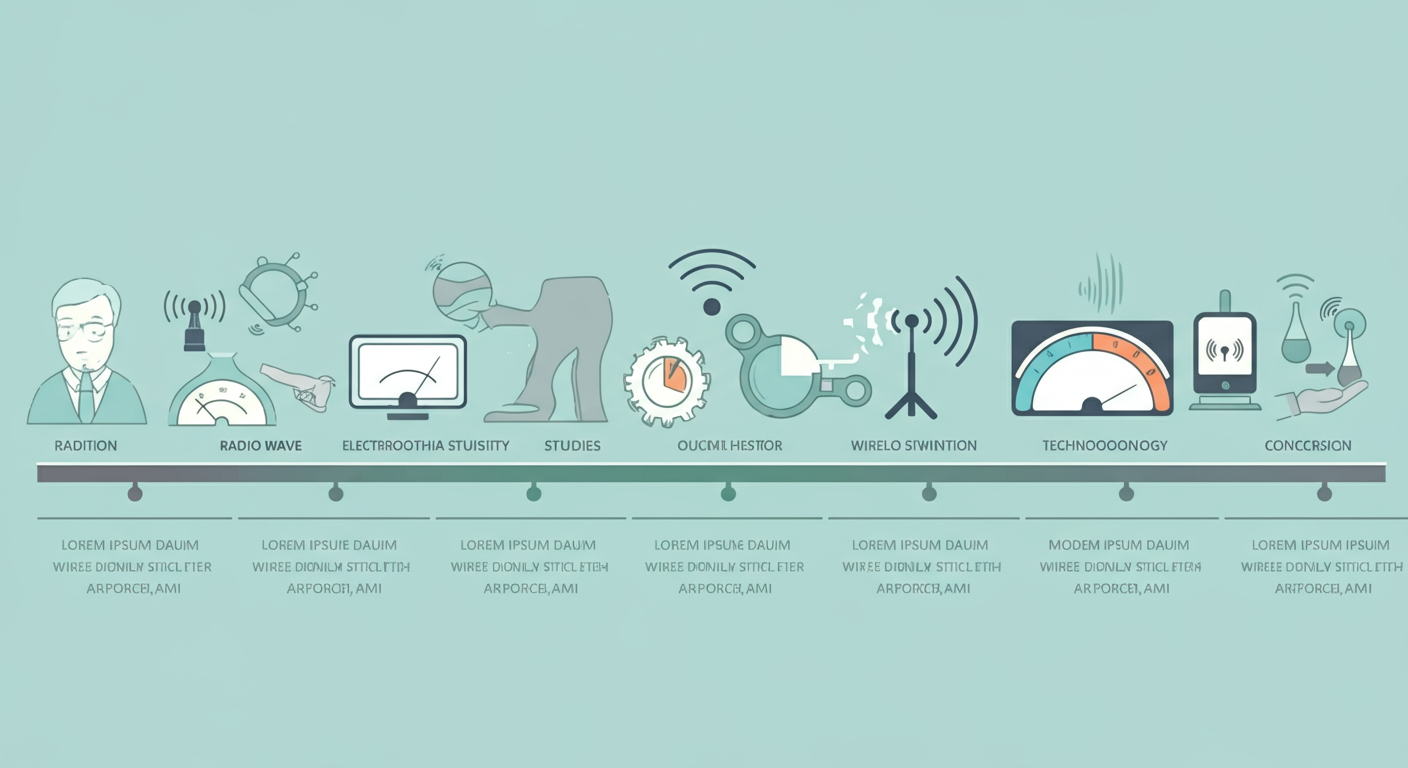 Timeline of electromagnetic sensitivity research from early studies to modern wireless era