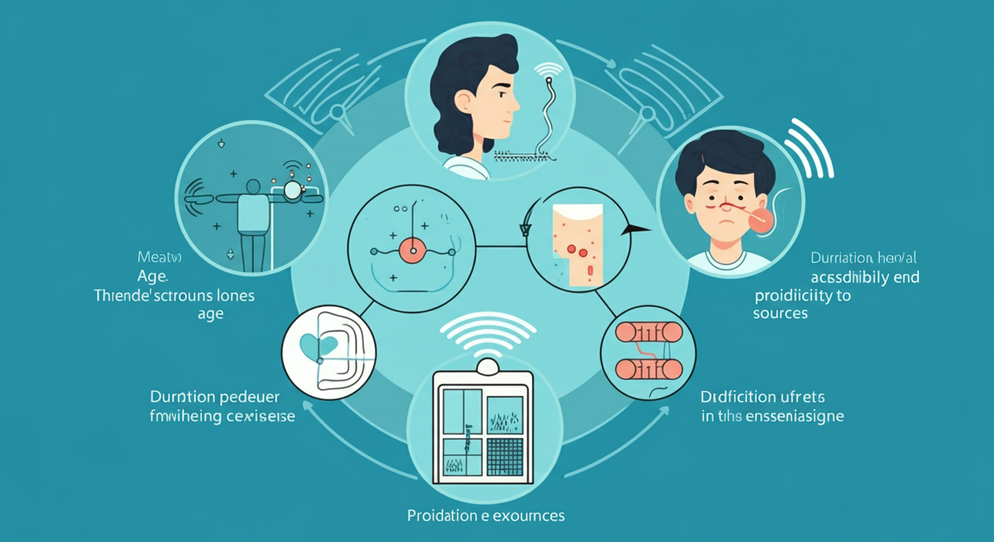 Factors that increase EMF susceptibility including age and health conditions