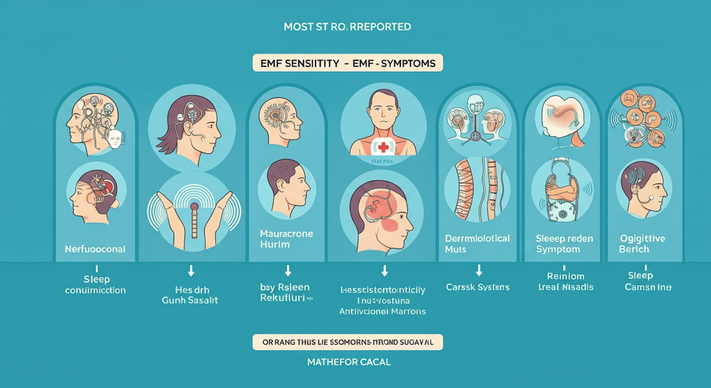 Twelve most reported EMF sensitivity symptoms organized by body system