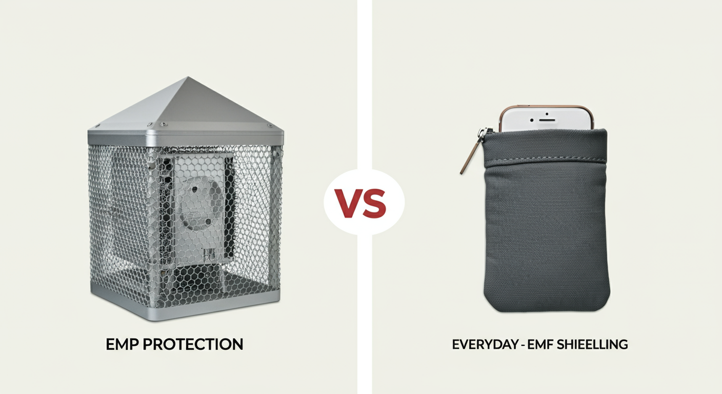EMP protection versus EMF shielding comparison for different purposes