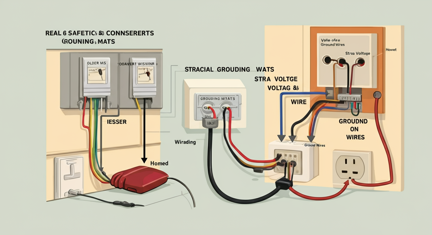 Safety concerns with grounding mats including electrical grounding issues