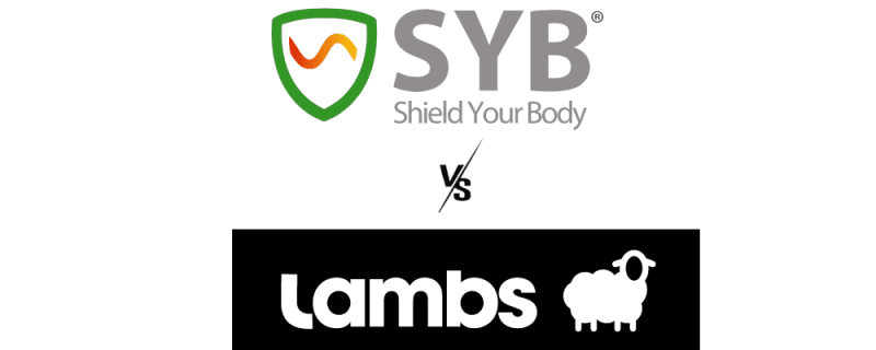SYB and Lambs logos in a versus image